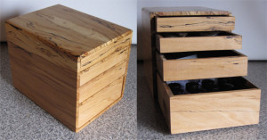 calligraphy box, spalted beech